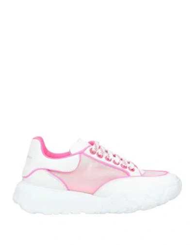 Alexander Mcqueen Woman Sneakers White Size 6 Leather, Textile Fibers