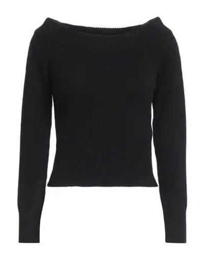 Alexander Mcqueen Woman Sweater Black Size M Wool, Cashmere