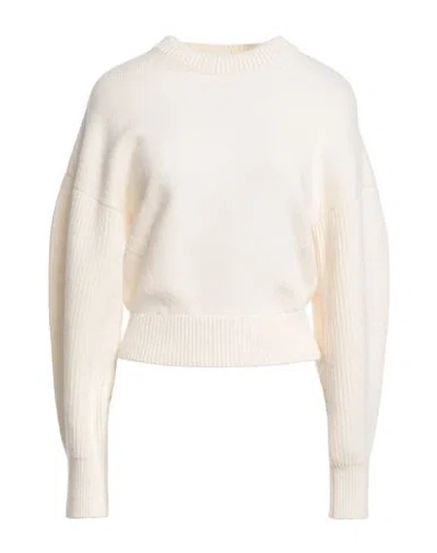 Alexander Mcqueen Woman Sweater White Size M Wool, Polyamide In Neutral