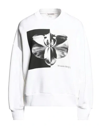 Alexander Mcqueen Woman Sweatshirt White Size 6 Cotton
