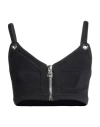 Alexander Mcqueen Zipped Crop Top In Black