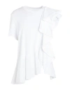 Alexander Mcqueen Woman Top White Size 4 Cotton, Polyester