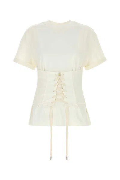 Alexander Mcqueen White Solid Crew Neck T-shirt
