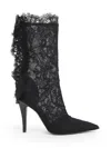 Alexander Mcqueen Mcqueen Woman Ankle Boots Black Size 8 Textile Fibers In Black