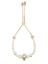 Alexander Mcqueen Skull And Pearl Friendship Bracelet