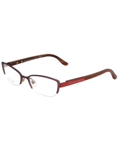Alexander Mcqueen Women's 4183 53mm Optical Frames In Burgundy