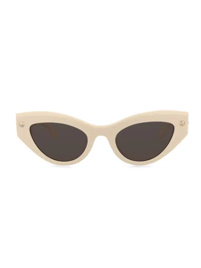 Alexander Mcqueen Mcqueen Women's 52mm Cat Eye Sunglasses In Ivory