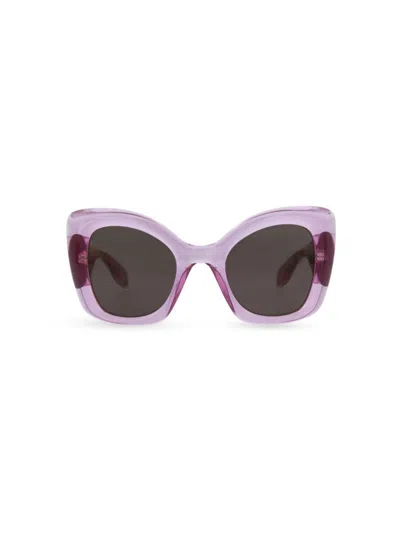 Alexander Mcqueen Women's 53mm Cat Eye Sunglasses In Purple