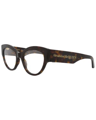 Alexander Mcqueen Women's 53mm Optical Frames In Brown