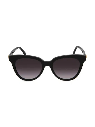 Alexander Mcqueen Women's 53mm Oval Sunglasses In Black