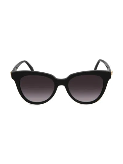 Alexander Mcqueen Mcqueen Women's 53mm Oval Sunglasses In Black