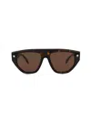 Alexander Mcqueen Women's 54mm Aviator Sunglasses In Havana