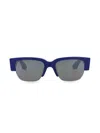 Alexander Mcqueen Mcqueen 54mm Rectangle Sunglasses In Blue