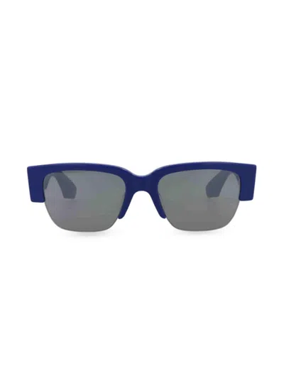 Alexander Mcqueen Mcqueen Women's 54mm Clubmaster Sunglasses In Blue