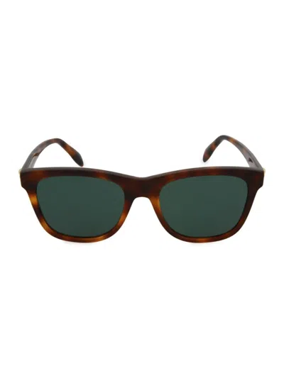 Alexander Mcqueen Women's 54mm Rectangle Sunglasses In Havana