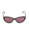 Alexander Mcqueen Mcqueen Women's 55mm Cat Eye Sunglasses In Havana Violet