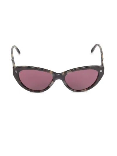 Alexander Mcqueen Mcqueen Women's 55mm Cat Eye Sunglasses In Havana Violet