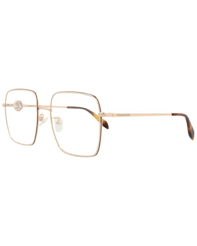 Alexander Mcqueen Women's 55mm Optical Frames In Gold