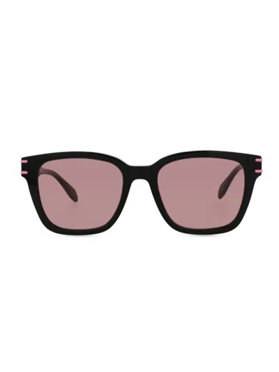 Alexander Mcqueen Mcqueen Women's 55mm Square Sunglasses In Black Pink