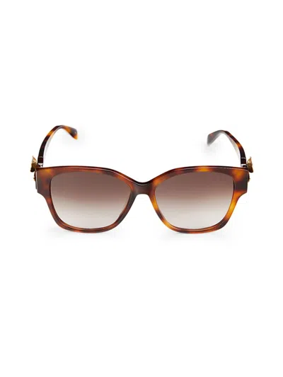 Alexander Mcqueen Mcqueen Women's 56mm Rectangle Sunglasses In Havana