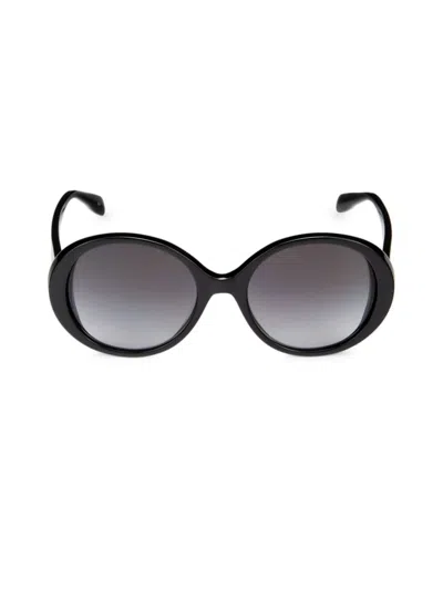 Alexander Mcqueen Women's 57mm Oval Sunglasses In Black
