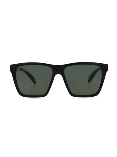 Alexander Mcqueen Women's 57mm Square Sunglasses In Black Silver