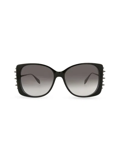 Alexander Mcqueen Am0340s Studded Sunglasses In Black