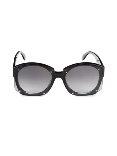 Alexander Mcqueen Women's 61mm Oval Sunglasses In Black