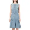 Alexander Mcqueen Women's Abito Denim Dress In Blue