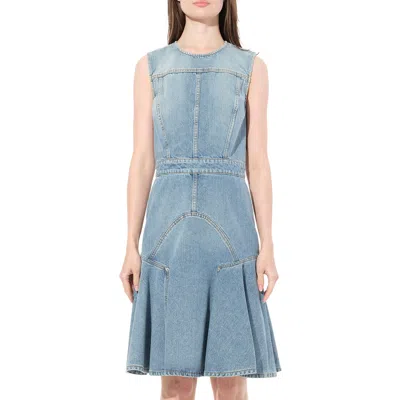 Alexander Mcqueen Women's Abito Denim Dress In Blue