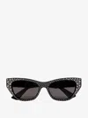 Alexander Mcqueen Women Acetate Sunglasses With Rhinestones Detail In Neutral
