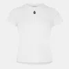Alexander Mcqueen Women's Alex Cut & Sew Regular Fit T-shirt In Optical White