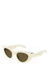 Alexander Mcqueen Cat Eye-frame Recycled Acetate Sunglasses In Ivory