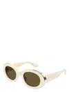Alexander Mcqueen Women's  Am0445s 004 Sunglasses In Ivory