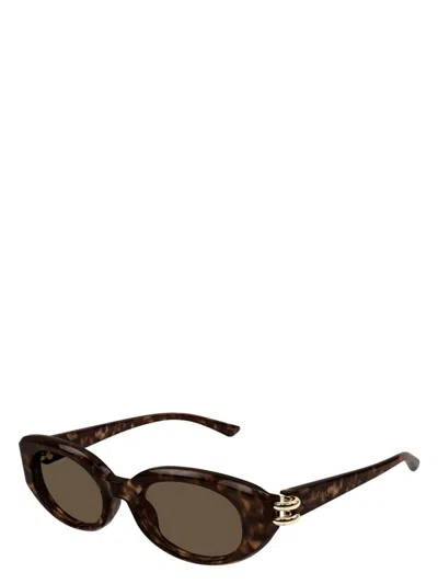 Alexander Mcqueen Women's  Am0469s 002 Sunglasses In Havana