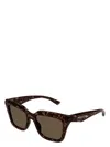 Alexander Mcqueen Eyewear Square Frame Sunglasses In Havana