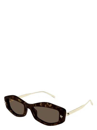 Alexander Mcqueen Am0482s Glasses In Havana