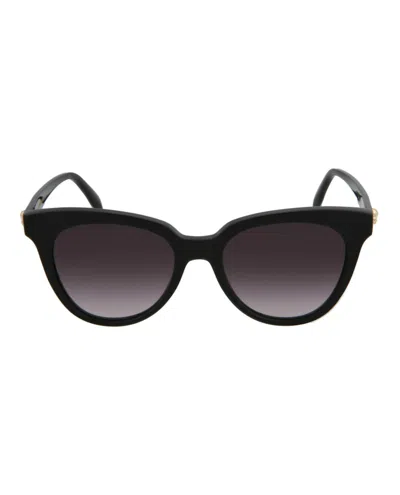 Pre-owned Alexander Mcqueen Women's  Cat Eyeframe Acetate Sunglasses In Black (am0159s/30006090/001)