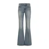 Alexander Mcqueen Flared High-waisted Jeans With Vintage Appeal In Blue