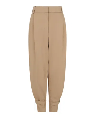 Pre-owned Alexander Mcqueen Women's  Pegged Trousers In Camel In Brown