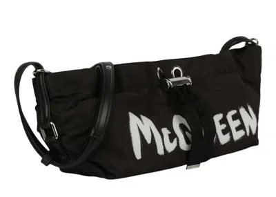 Pre-owned Alexander Mcqueen Women's  Small Bundle Graffiti Bag In Black