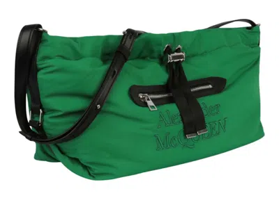 Pre-owned Alexander Mcqueen Women's  The Bundle Shoulder Bag In Green/black