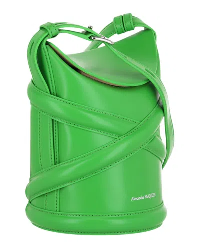 Pre-owned Alexander Mcqueen Women's  The Curve Small Bag In Acid Green