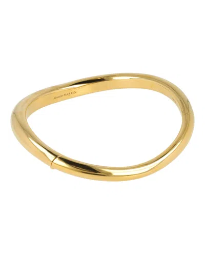 Pre-owned Alexander Mcqueen Women's  Tubular Choker In Gold