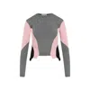 Alexander Mcqueen Black White Pink Wool Pullover In Black