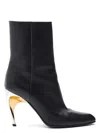 Alexander Mcqueen Leather Armadillo An In Black,silver,gold