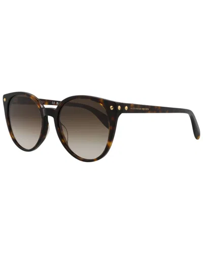 Alexander Mcqueen Women's Am0130s 55mm Sunglasses In Brown