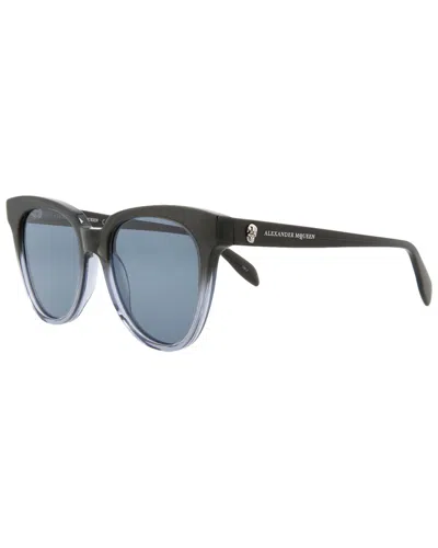 Alexander Mcqueen Women's Am0159s 150mm Sunglasses In Grey