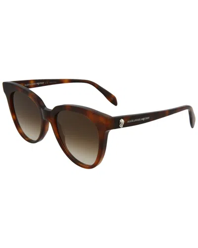 Alexander Mcqueen Women's Am0159s 53mm Sunglasses In Brown