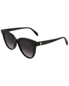 Alexander Mcqueen Women's Am0159s 53mm Sunglasses In Black
